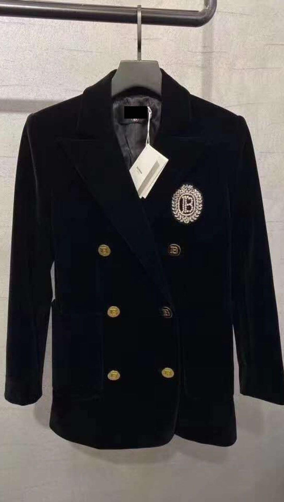 DOUBLE BREASTED BLAZER IN BLACK