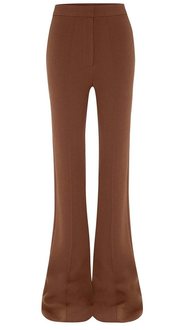 AIIZIE DOUBLE-BREASTED WIDE LEG JACKET SUIT IN BROWN - product image