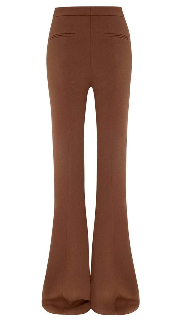 AIIZIE DOUBLE-BREASTED WIDE LEG JACKET SUIT IN BROWN - product image