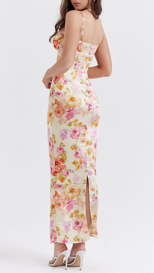 AIIZIE IVORY FLORAL MAXI DRESS - product image