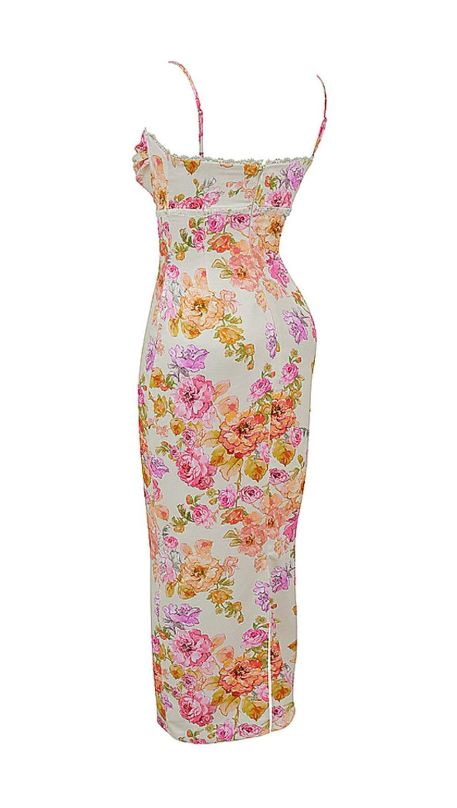 IVORY FLORAL MAXI DRESS