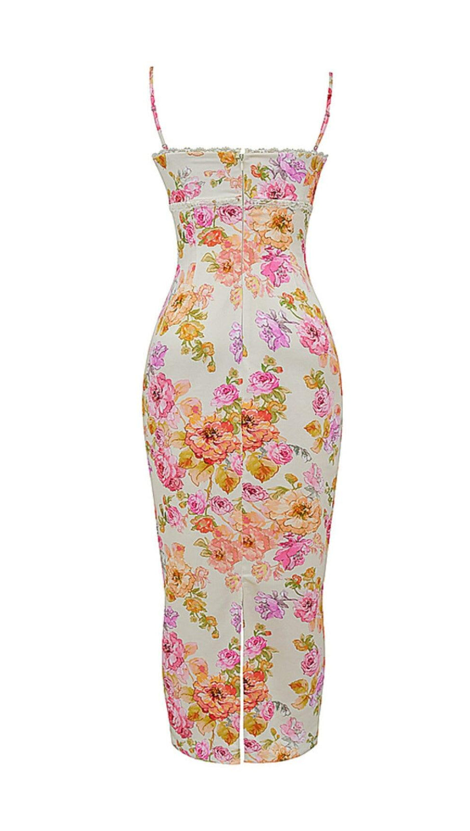 IVORY FLORAL MAXI DRESS