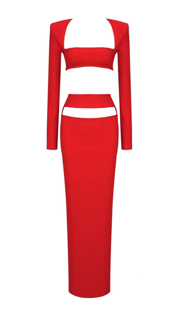 AIIZIE RED TWO PIECES BANDAGE SET - product image