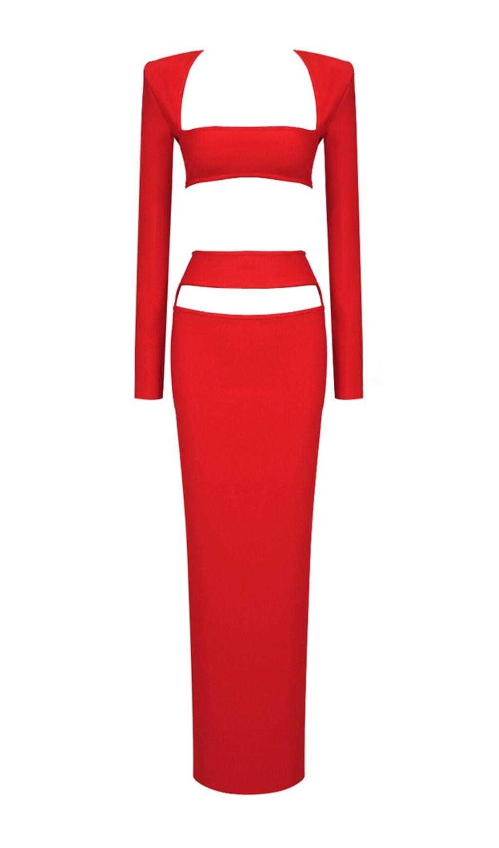 RED TWO PIECES BANDAGE SET