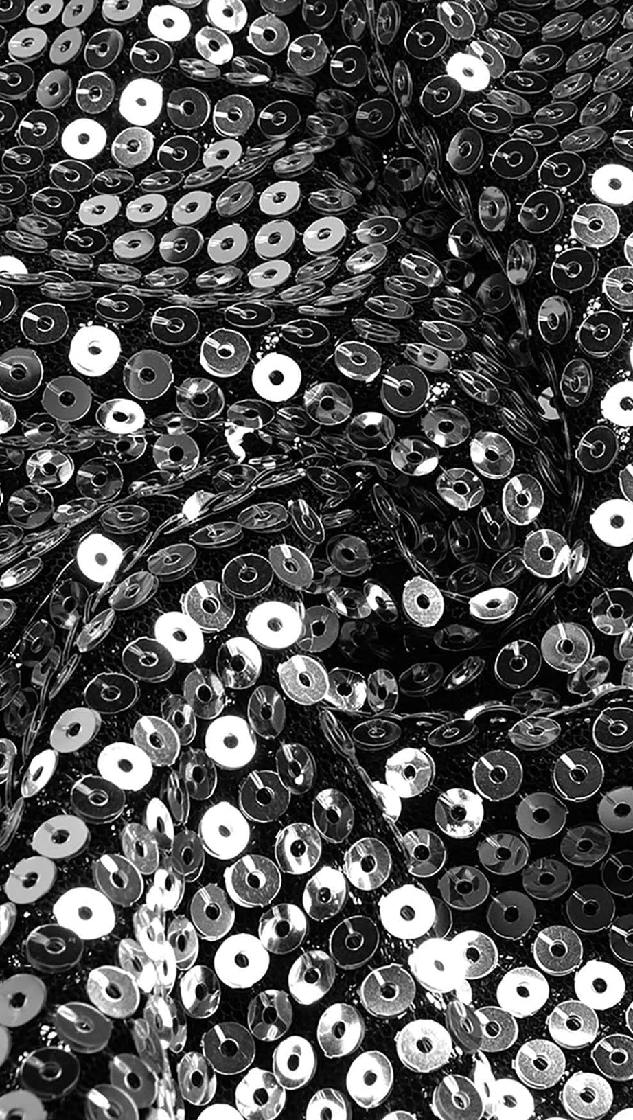 FEATHERED SEQUINED MAXI DRESS IN METALLIC SILVER