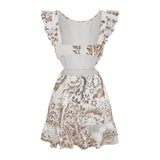 FLORAL LACE MINI DRESS IN WHITE