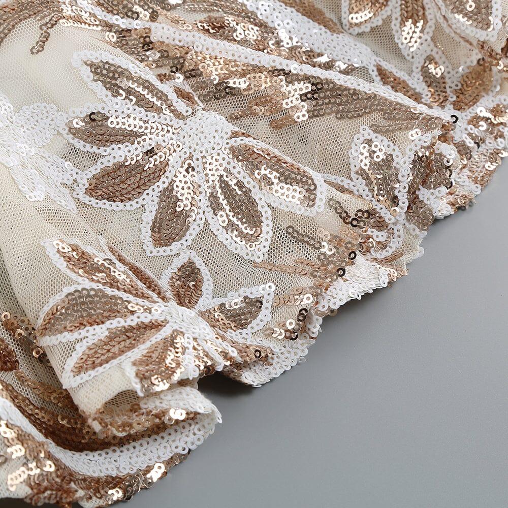 AIIZIE FLORAL LACE MINI DRESS IN WHITE - product image
