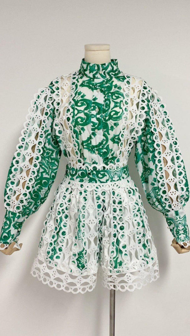 AIIZIE FLORAL PRINTED LONG SLEEVE MIDI DRESS - product image