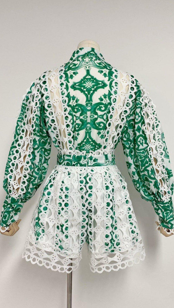 AIIZIE FLORAL PRINTED LONG SLEEVE MIDI DRESS - product image