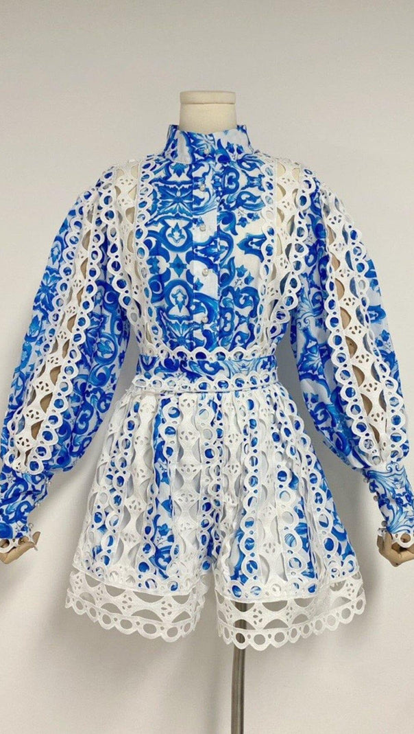 AIIZIE FLORAL PRINTED LONG SLEEVE MIDI DRESS - product image