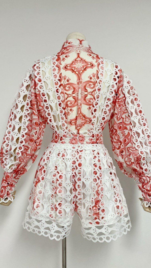 AIIZIE FLORAL PRINTED LONG SLEEVE MIDI DRESS - product image