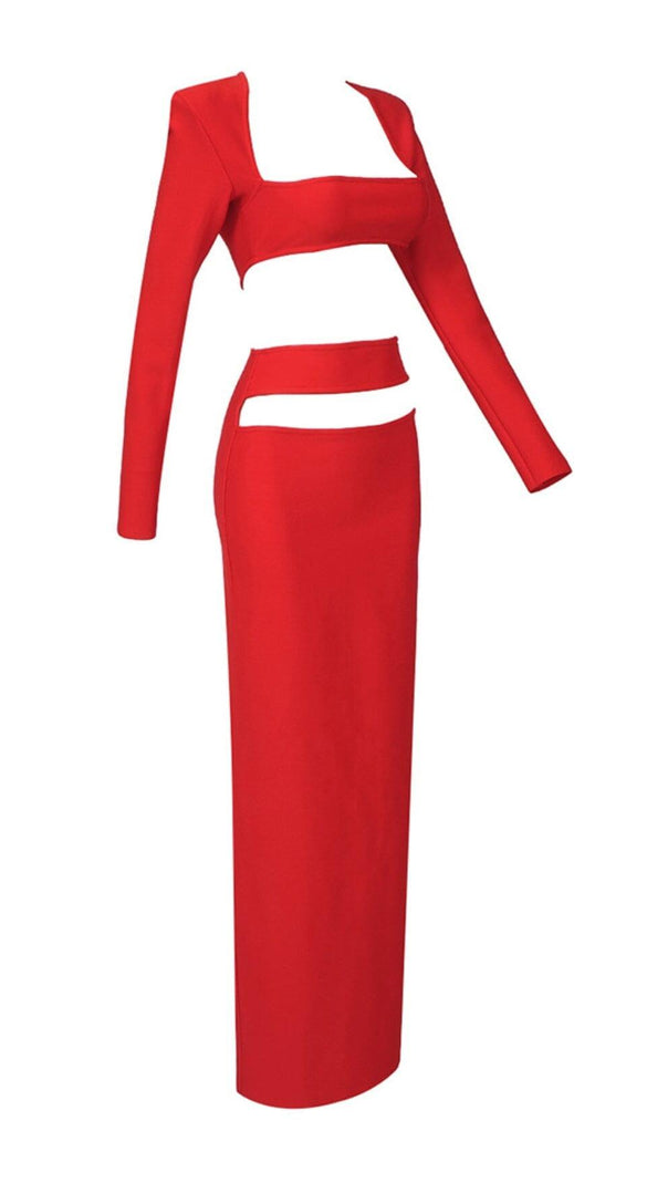 AIIZIE RED TWO PIECES BANDAGE SET - product image