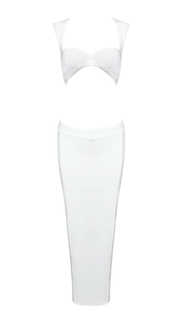 AIIZIE FRONT CUT-OUT BANDAGE TWO-PIECE IN IVORY - product image