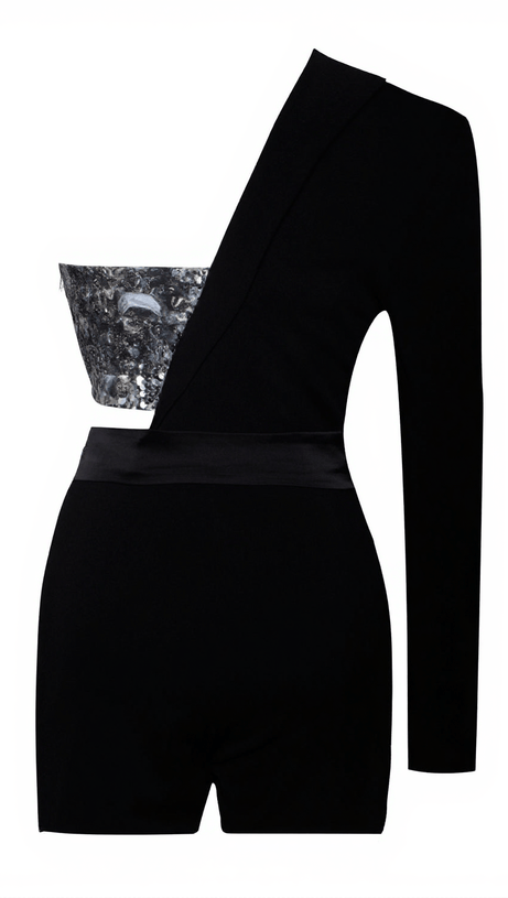 River – Blazer-Strampler mit Pailletten und einem Ärmel