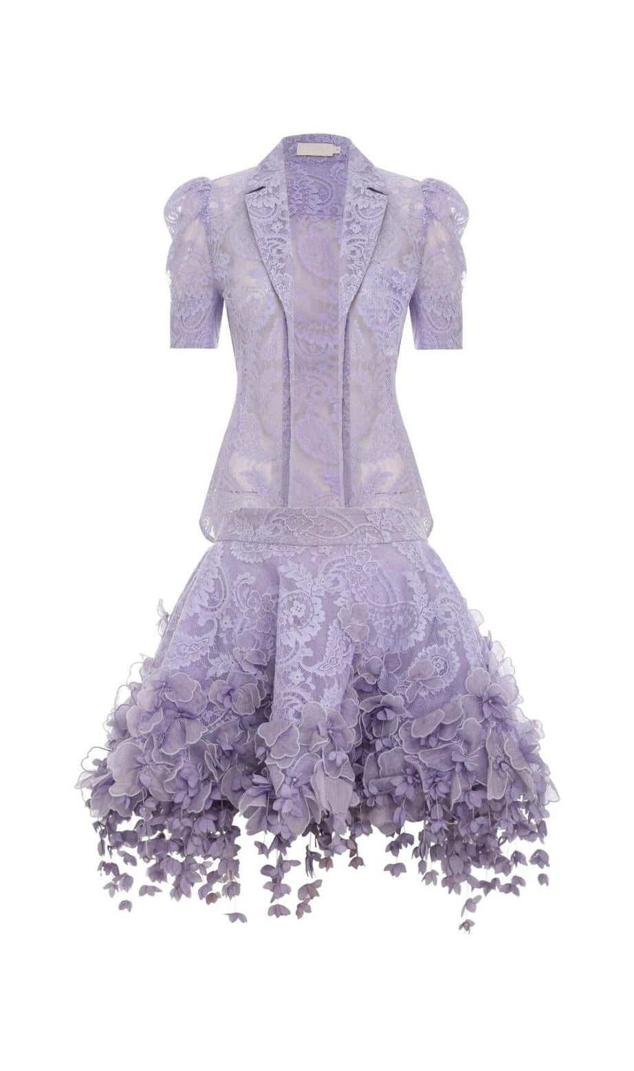CAMICIA IN PIZZO HIGH TIDE E MINIGONNA FLIP VIOLA