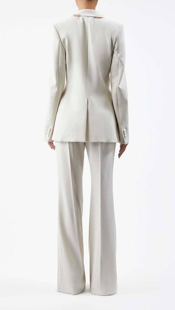 AIIZIE HIGH-RISE FLARED JACKET SUIT IN IVORY - product image
