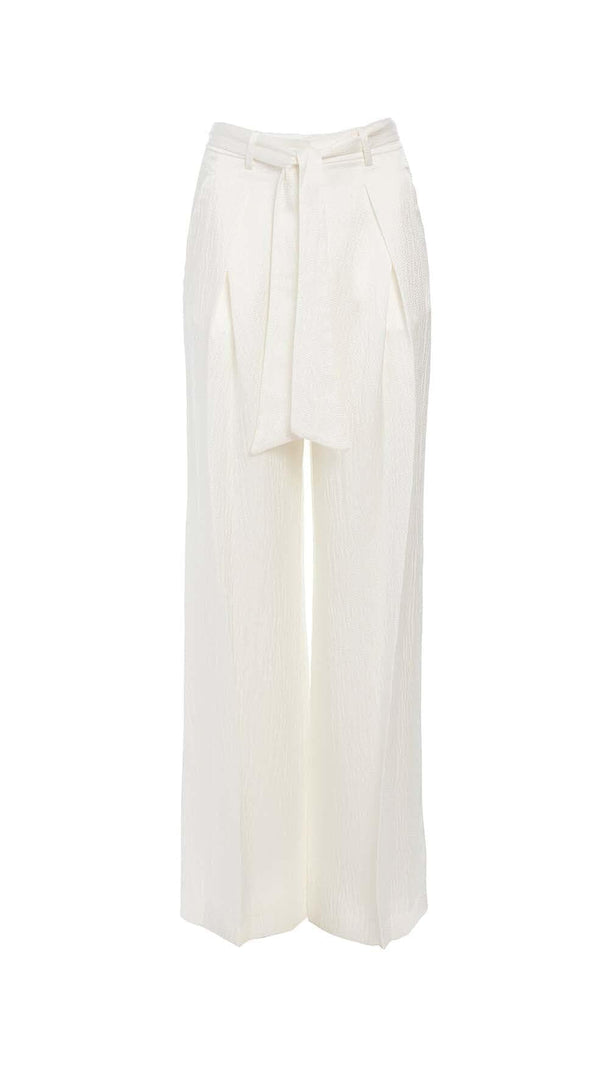 AIIZIE HIGH-RISE FLARED JACKET SUIT IN IVORY - product image