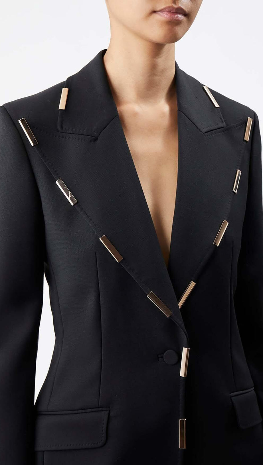 HIGH-RISE FLARED JACKET SUIT IN IVORY