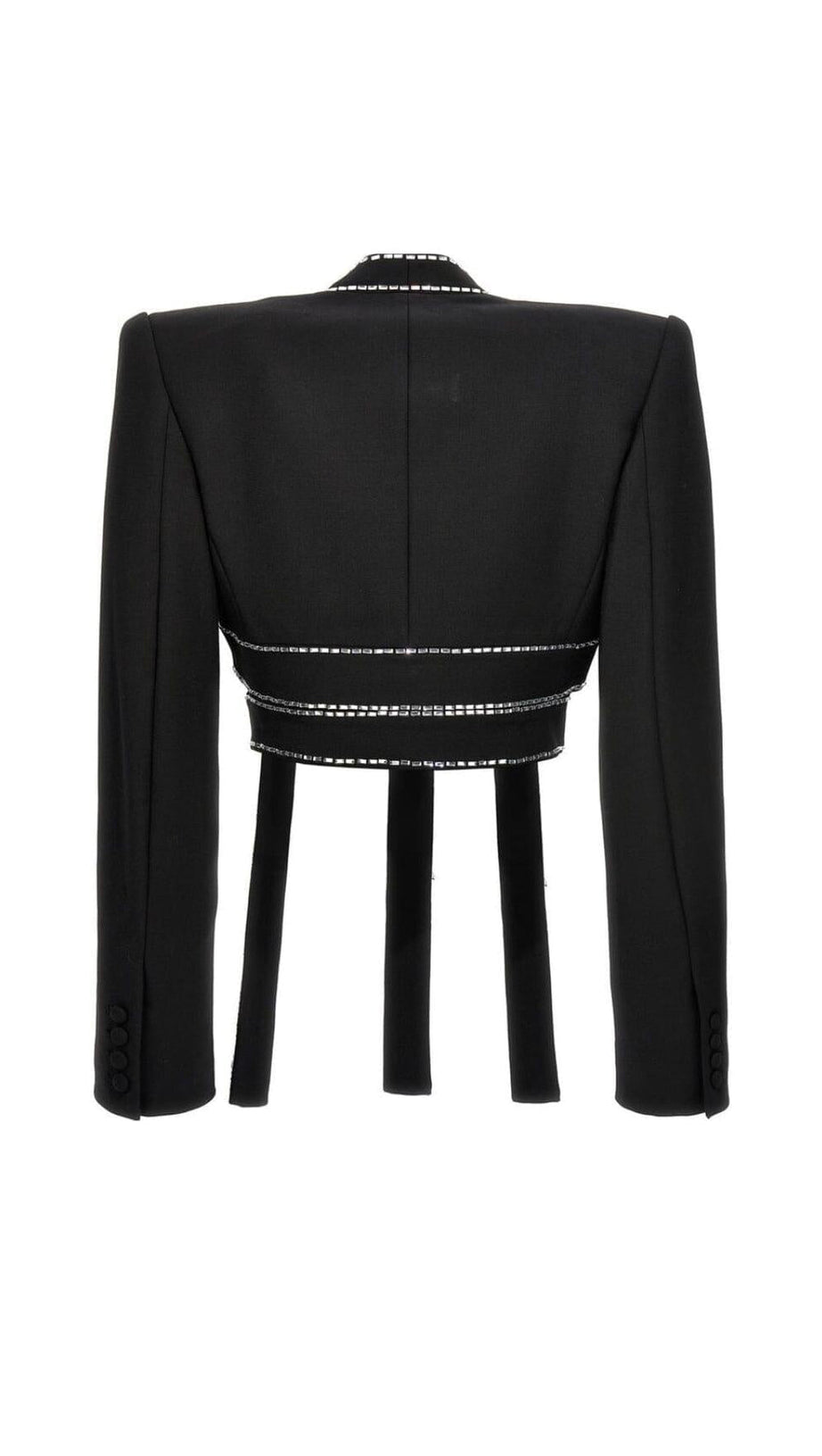 LATTICED EMBELLISHED ROPE TWO PIECES IN BLACK