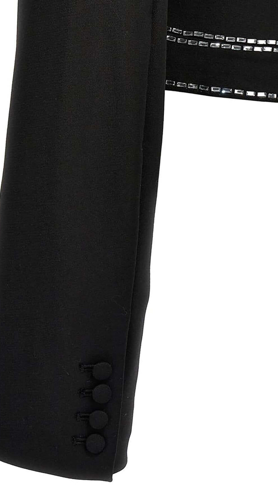 LATTICED EMBELLISHED ROPE TWO PIECES IN BLACK