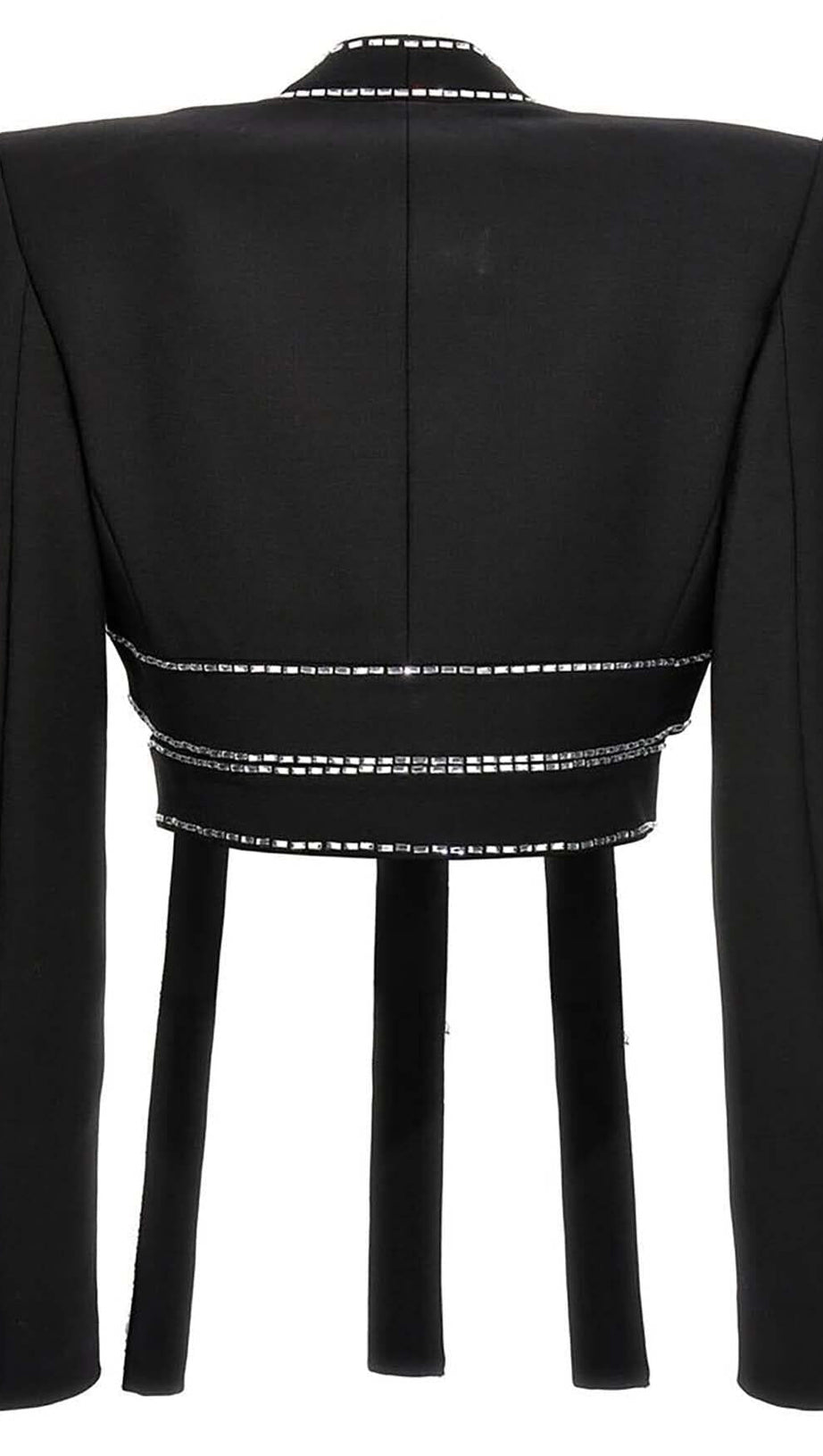 LATTICED EMBELLISHED ROPE TWO PIECES IN BLACK