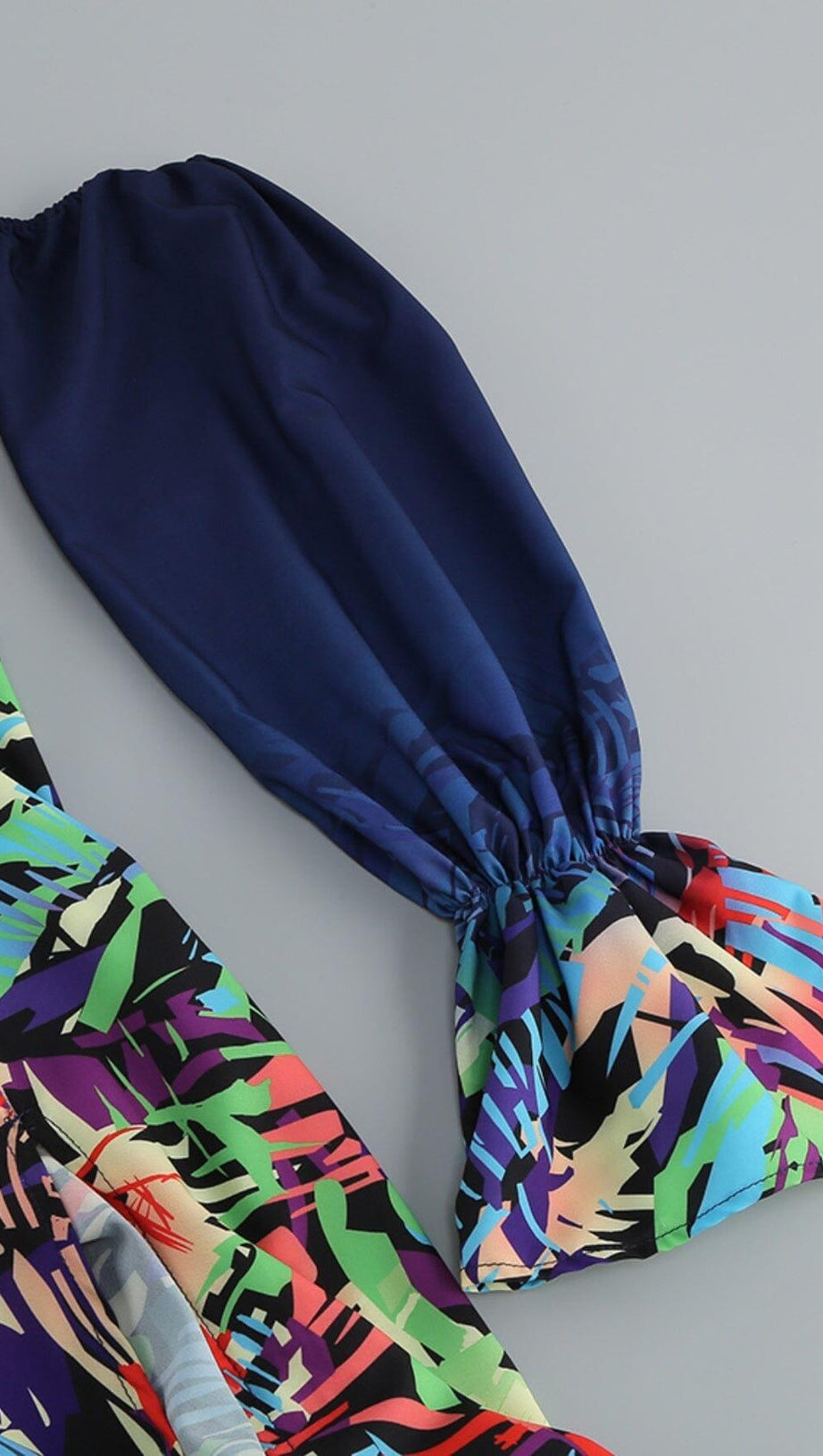 OFF SHOULDER FLOWY SLEEVES MAXI DRESS IN MULTI-COLOR