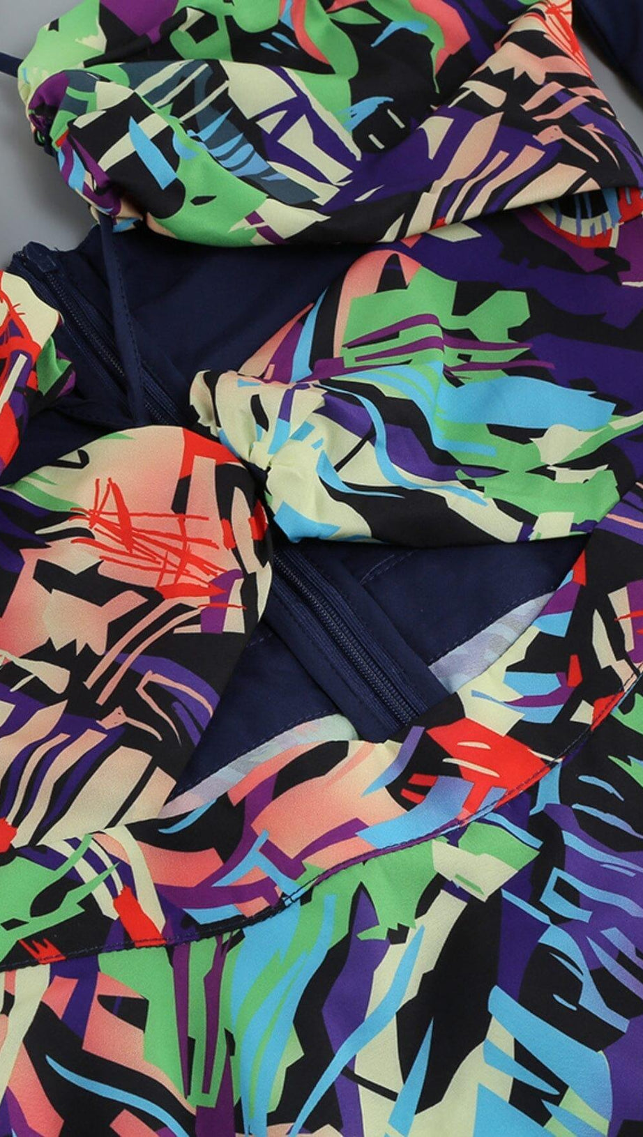 OFF SHOULDER FLOWY SLEEVES MAXI DRESS IN MULTI-COLOR