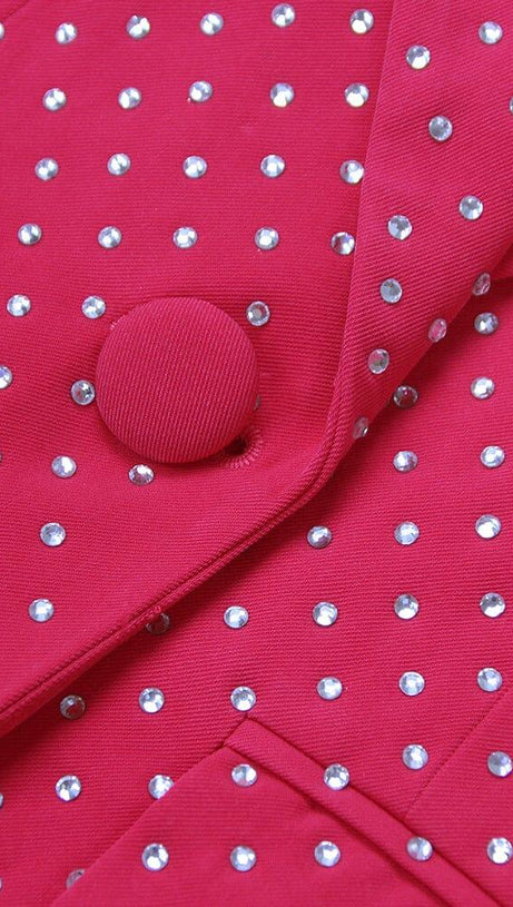 COMPLETO CON GIACCA DI PAILLETTES IN ROSA IPER