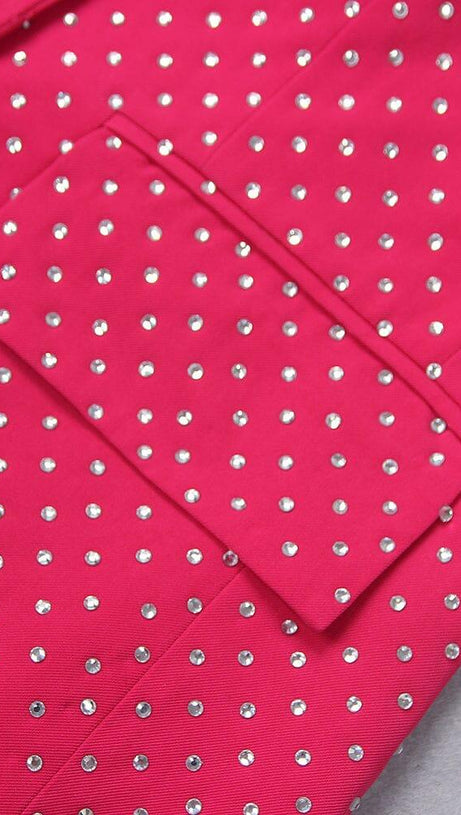 COMPLETO CON GIACCA DI PAILLETTES IN ROSA IPER