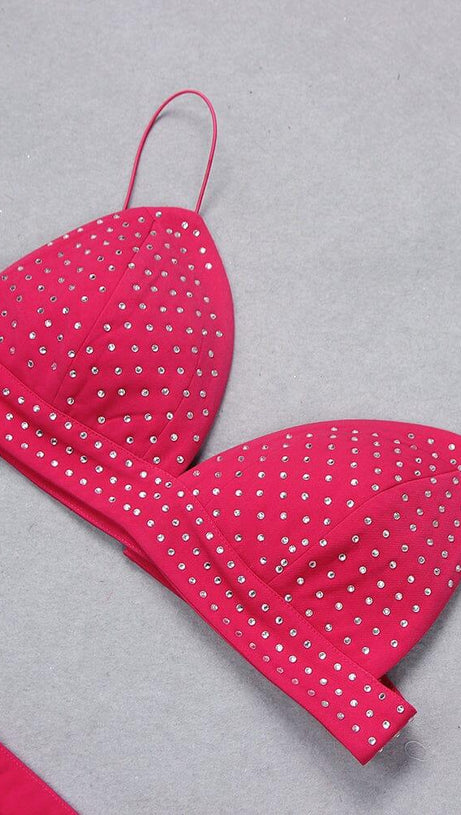 COMPLETO CON GIACCA DI PAILLETTES IN ROSA IPER