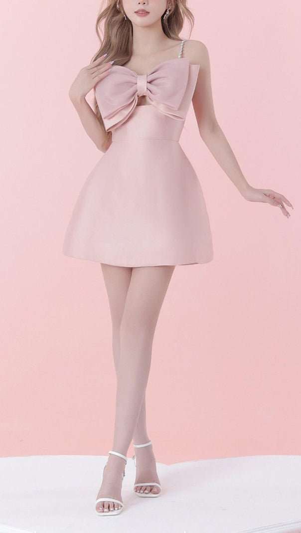 AIIZIE SLING BOW A-LINE MINI DRESS - product image