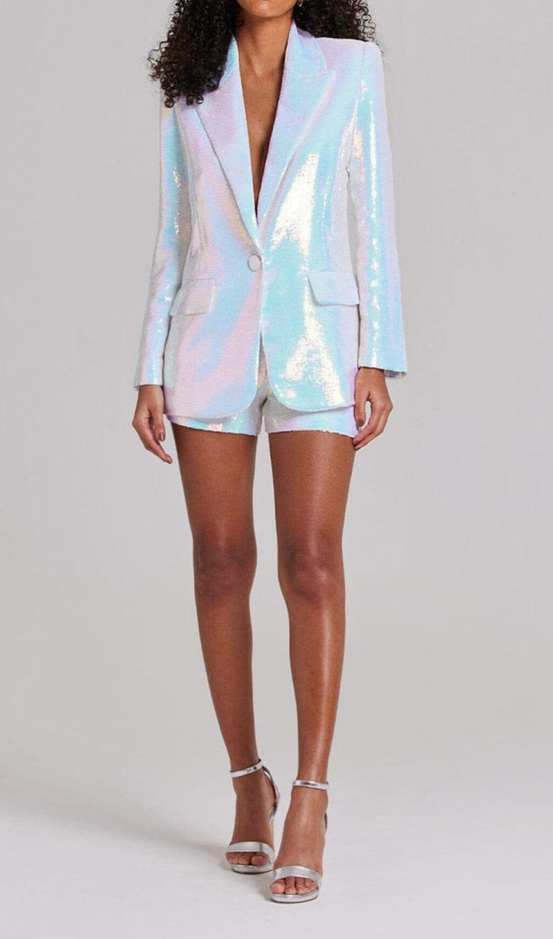 PLUNGE SEQUIN BLAZER SET