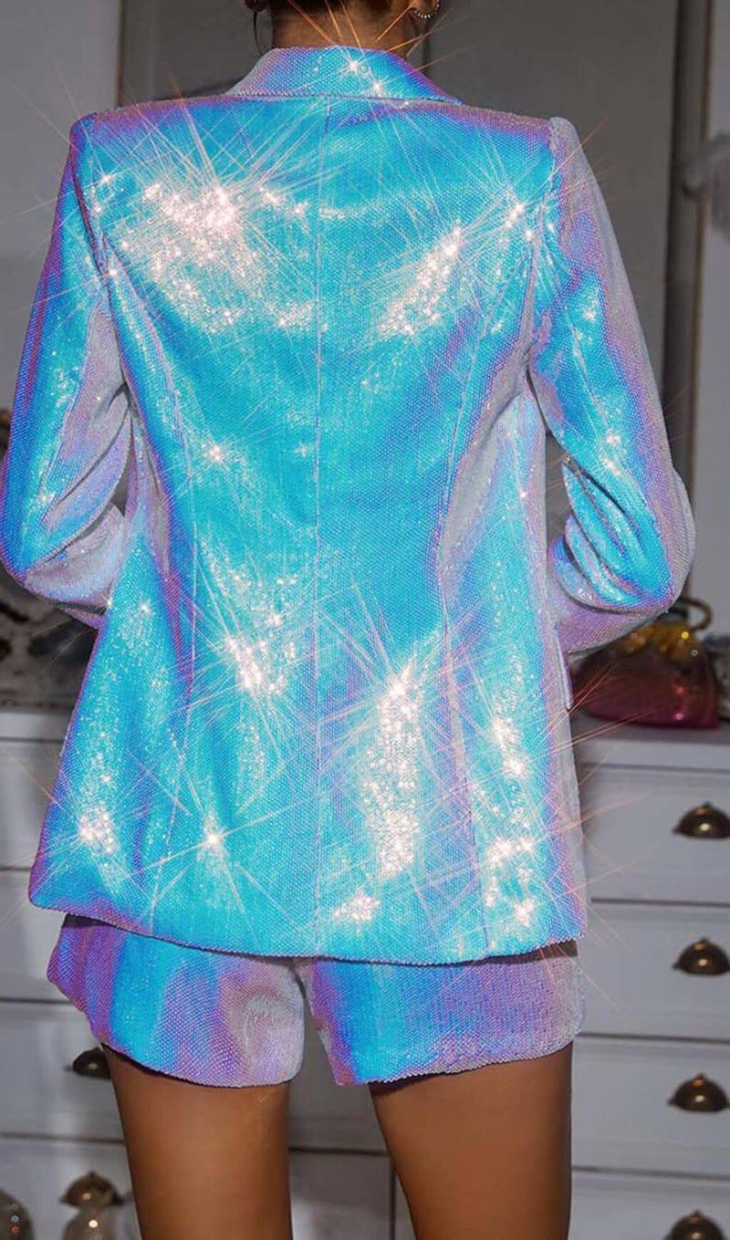 PLUNGE SEQUIN BLAZER SET