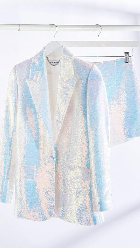PLUNGE SEQUIN BLAZER SET