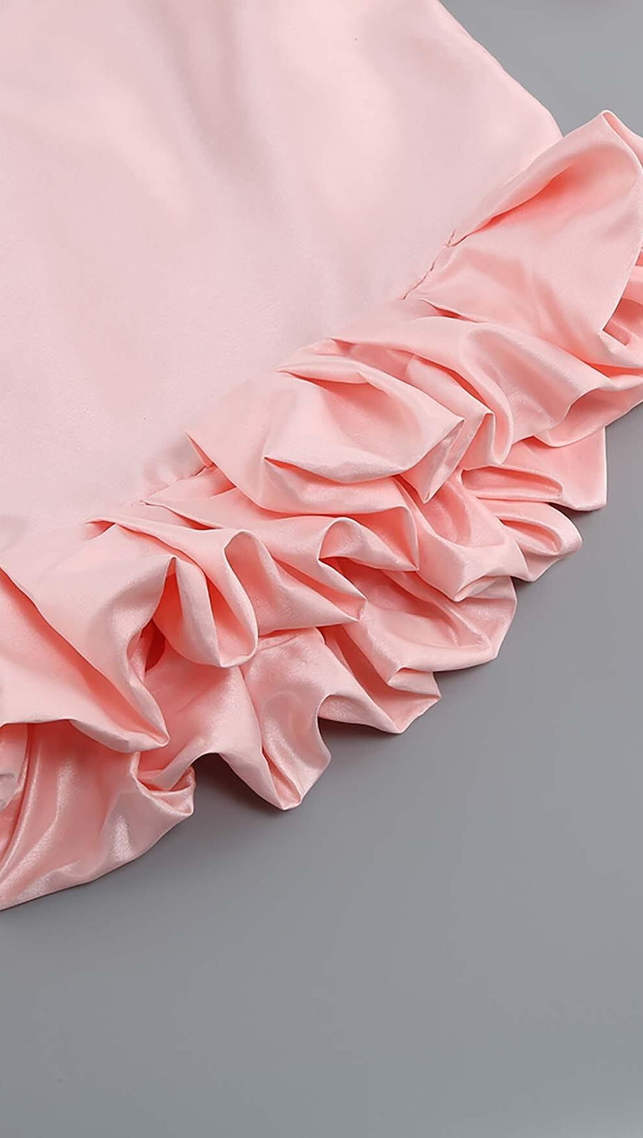 PUFF ASYMMETRIC MINI DRESS IN PINK