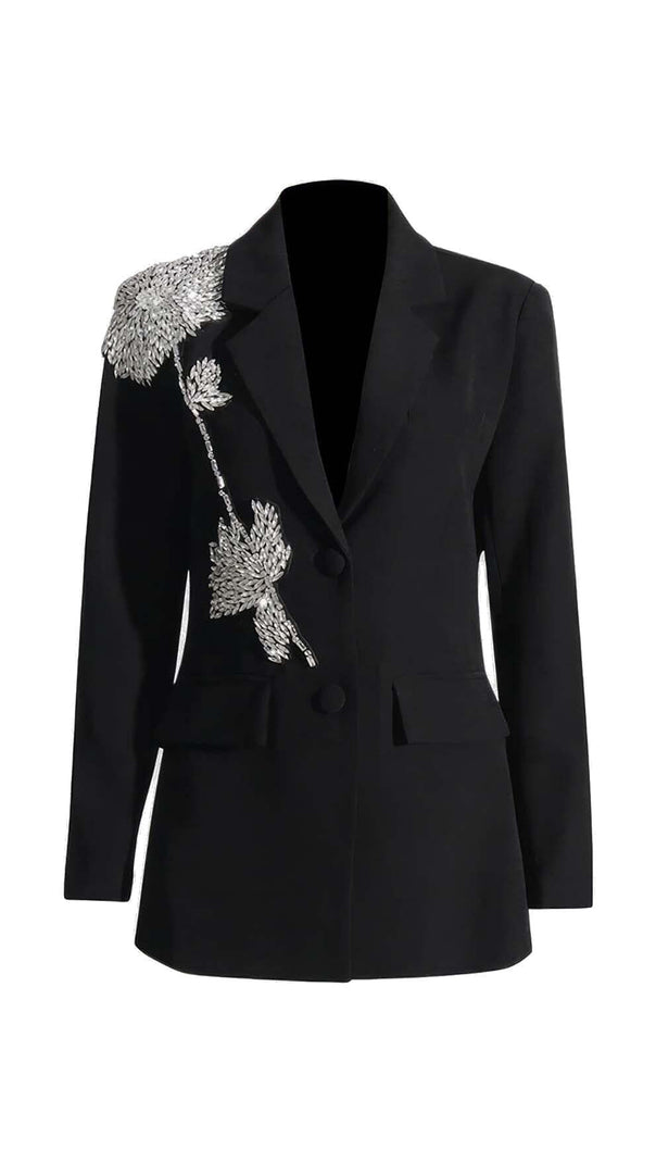 AIIZIE RHINESTONE DETAIL JACKET IN BLACK - product image