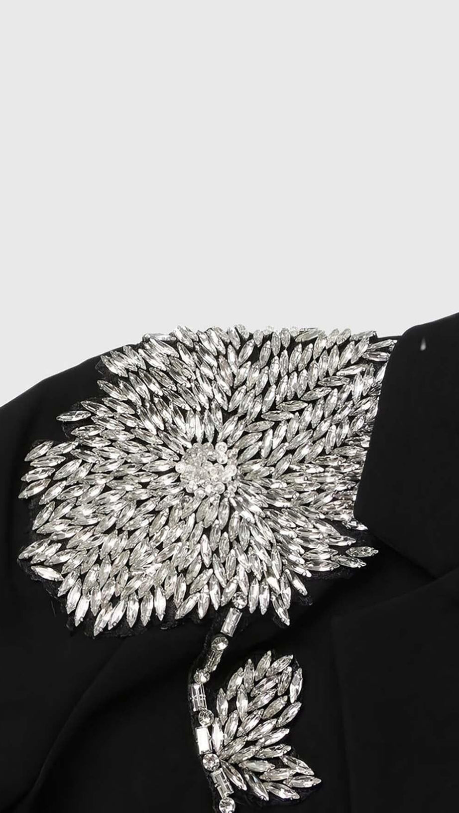 RHINESTONE DETAIL JACKET IN BLACK