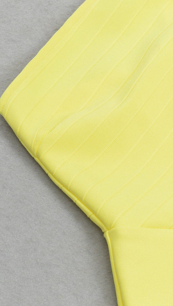 AIIZIE RUFFED ONE-SHOULDER MAXI DRESS IN YELLOW - product image