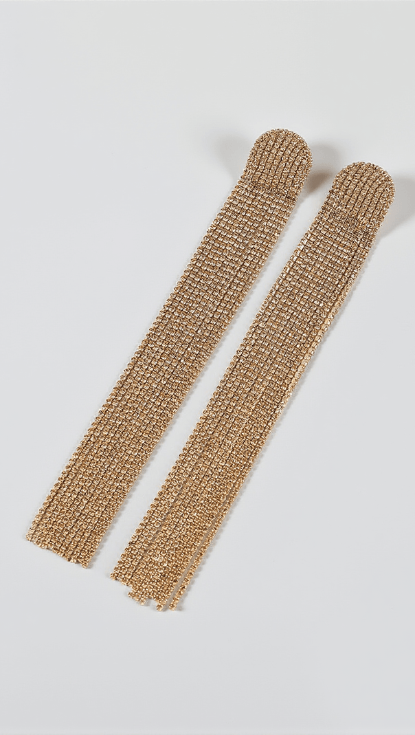AIIZIE NOLA MULTI DIAMANTE TASSEL EARRINGS - product image