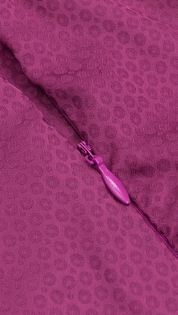AIIZIE RUFFLED SATIN MINI DRESS IN GRAPE - product image