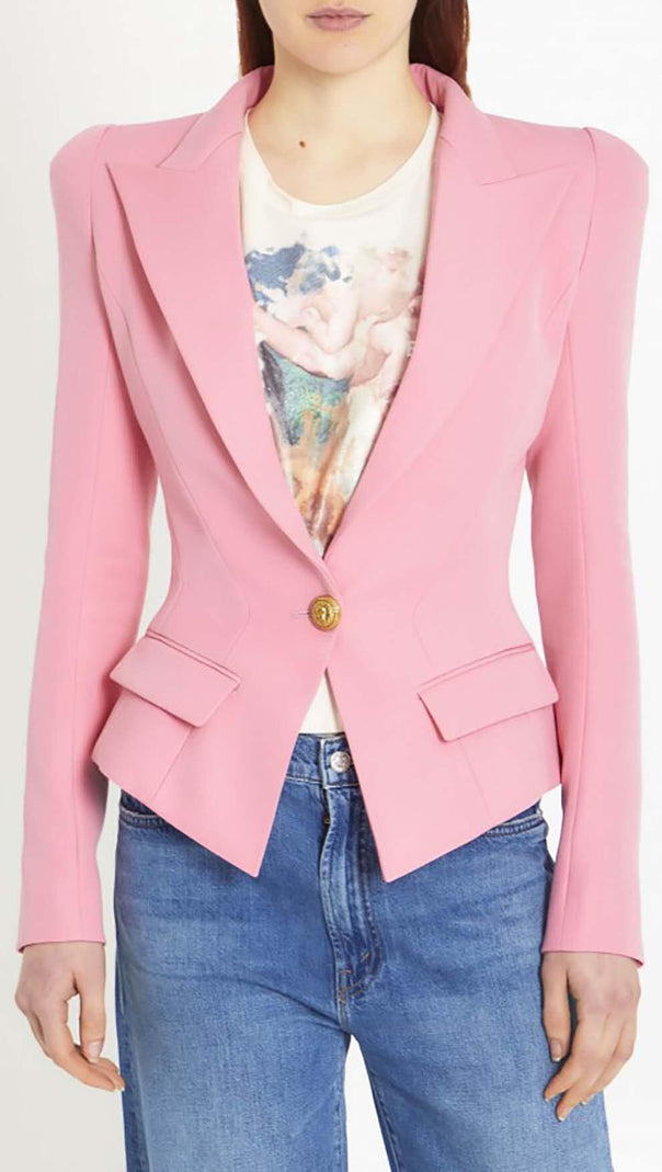 AIIZIE SINGLE-BREASTED SHORT JACKET IN PINK - product image
