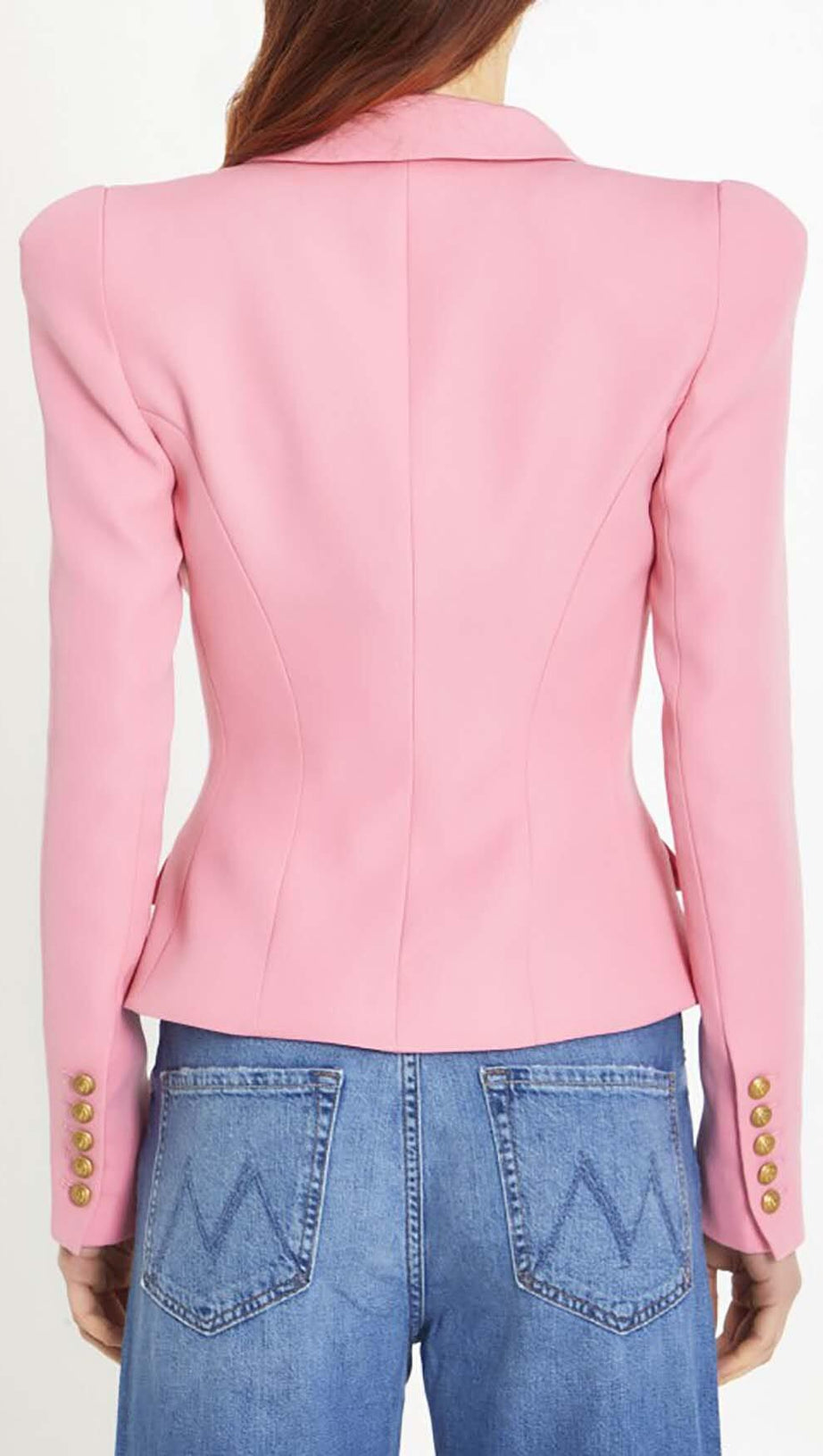 SINGLE-BREASTED SHORT JACKET IN PINK