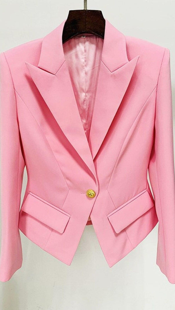 AIIZIE SINGLE-BREASTED SHORT JACKET IN PINK - product image