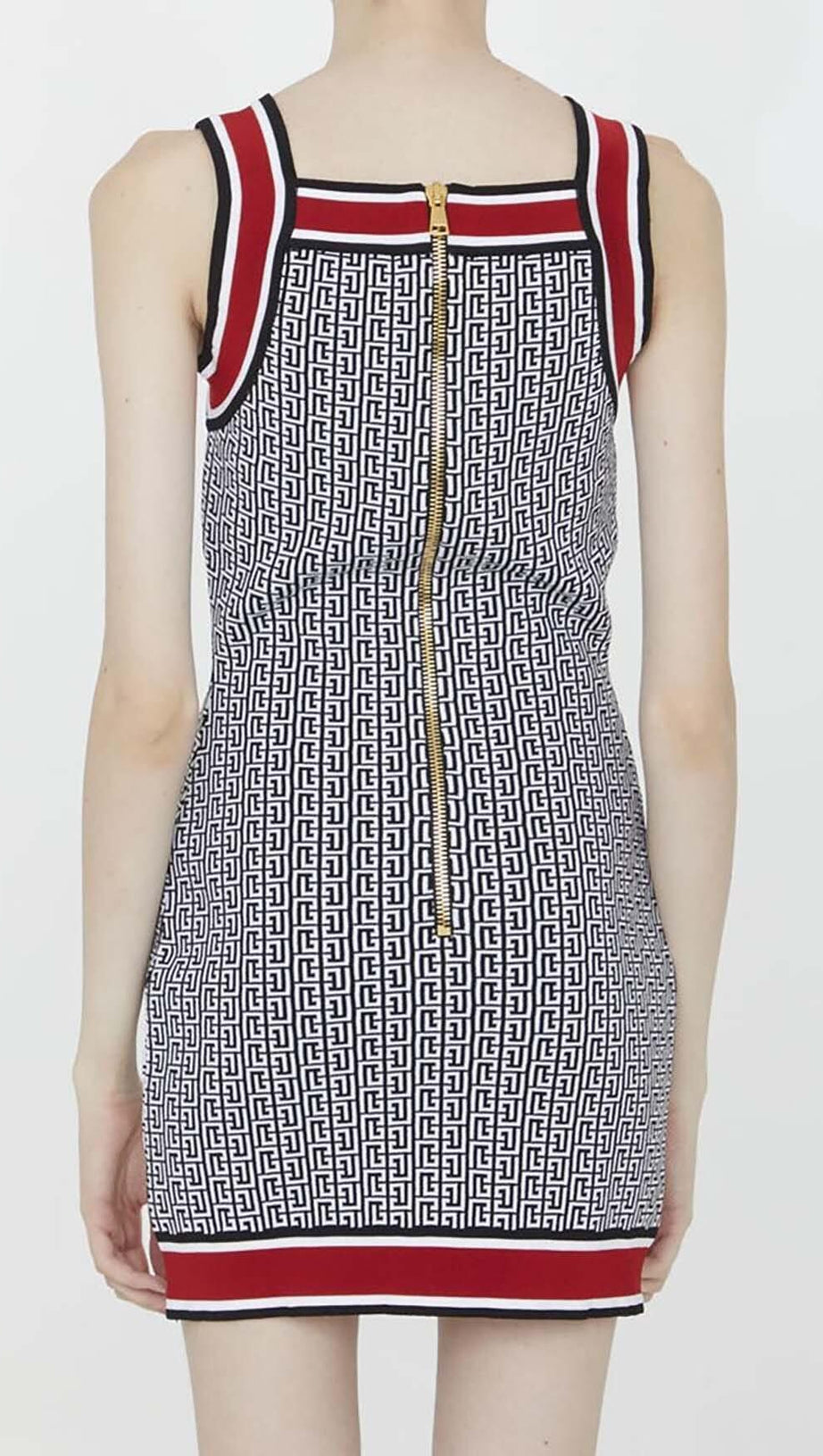 SLEEVELESS KNIT MINI DRESS IN MULTICOLOR