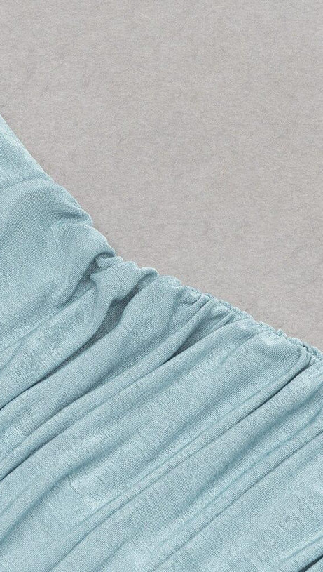 KORSETT-TRÄGERLOSES MIDIKLEID IN MINTGRÜN