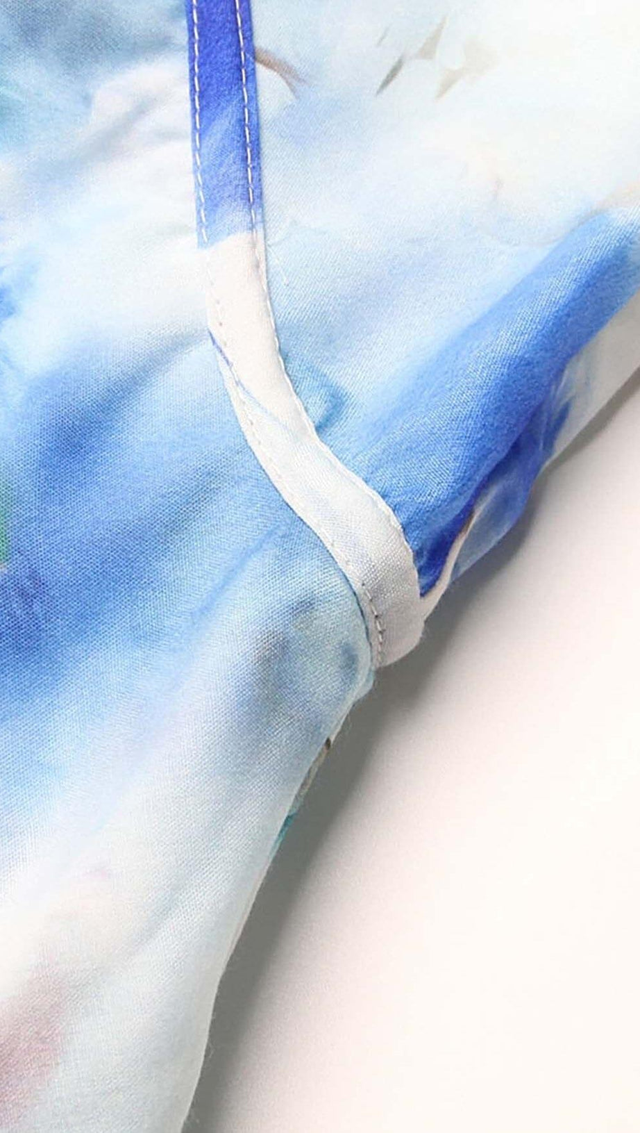 SLEEVELESS PRINT PATTER TWO PIECE SET IN BLUE