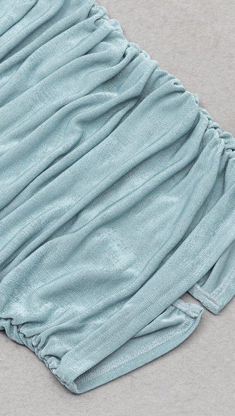 KORSETT-TRÄGERLOSES MIDIKLEID IN MINTGRÜN