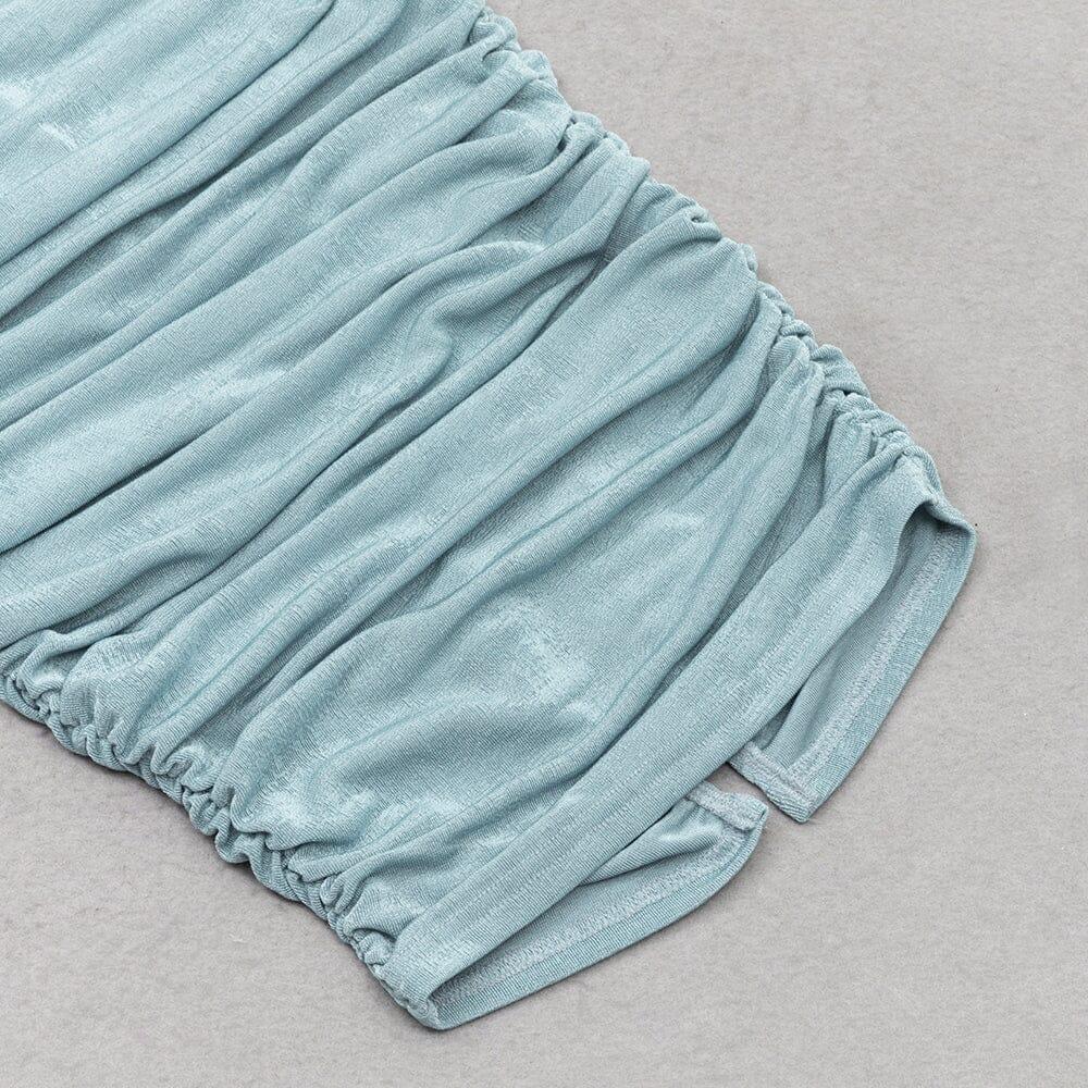 AIIZIE CORSET STRAPLESS MIDI DRESS IN MINT GREEN - product image