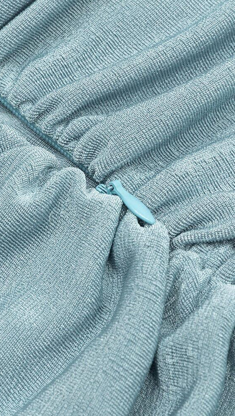 KORSETT-TRÄGERLOSES MIDIKLEID IN MINTGRÜN