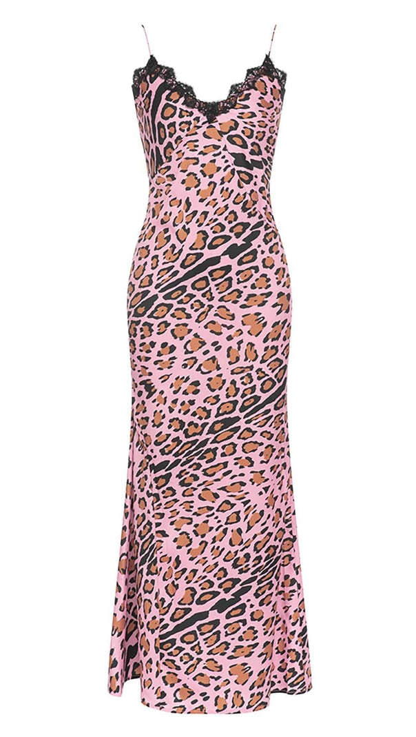 AIIZIE SPAGHETTI STRAP STRIPE MAXI DRESS IN PINK - product image